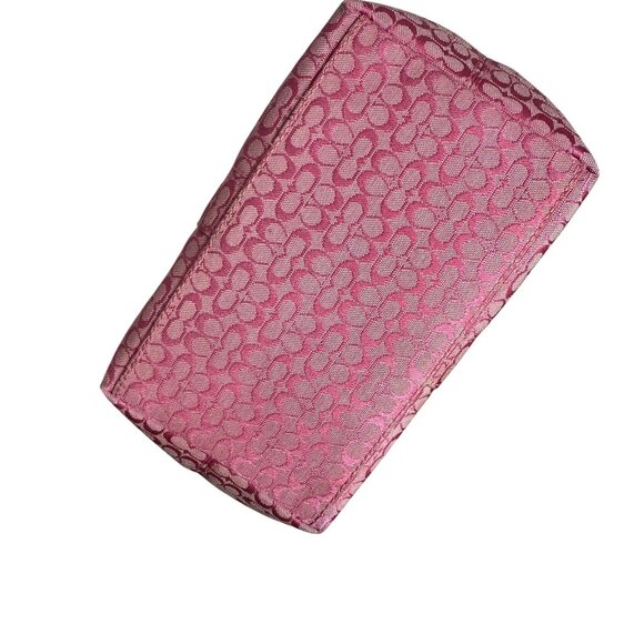 Coach Y2K Pink Signature Mini C Canvas Leather Handbag Monogram Baguette Demi - Picture 5 of 14